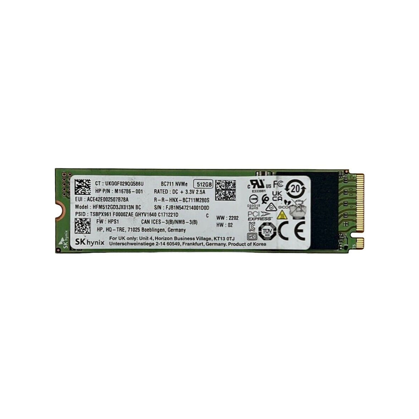 512GB M.2 Laptop SSD (Used)