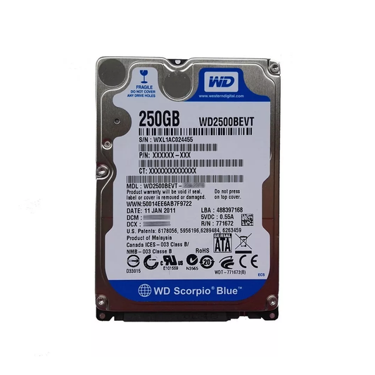 250GB Laptop Hard Drive (Used)