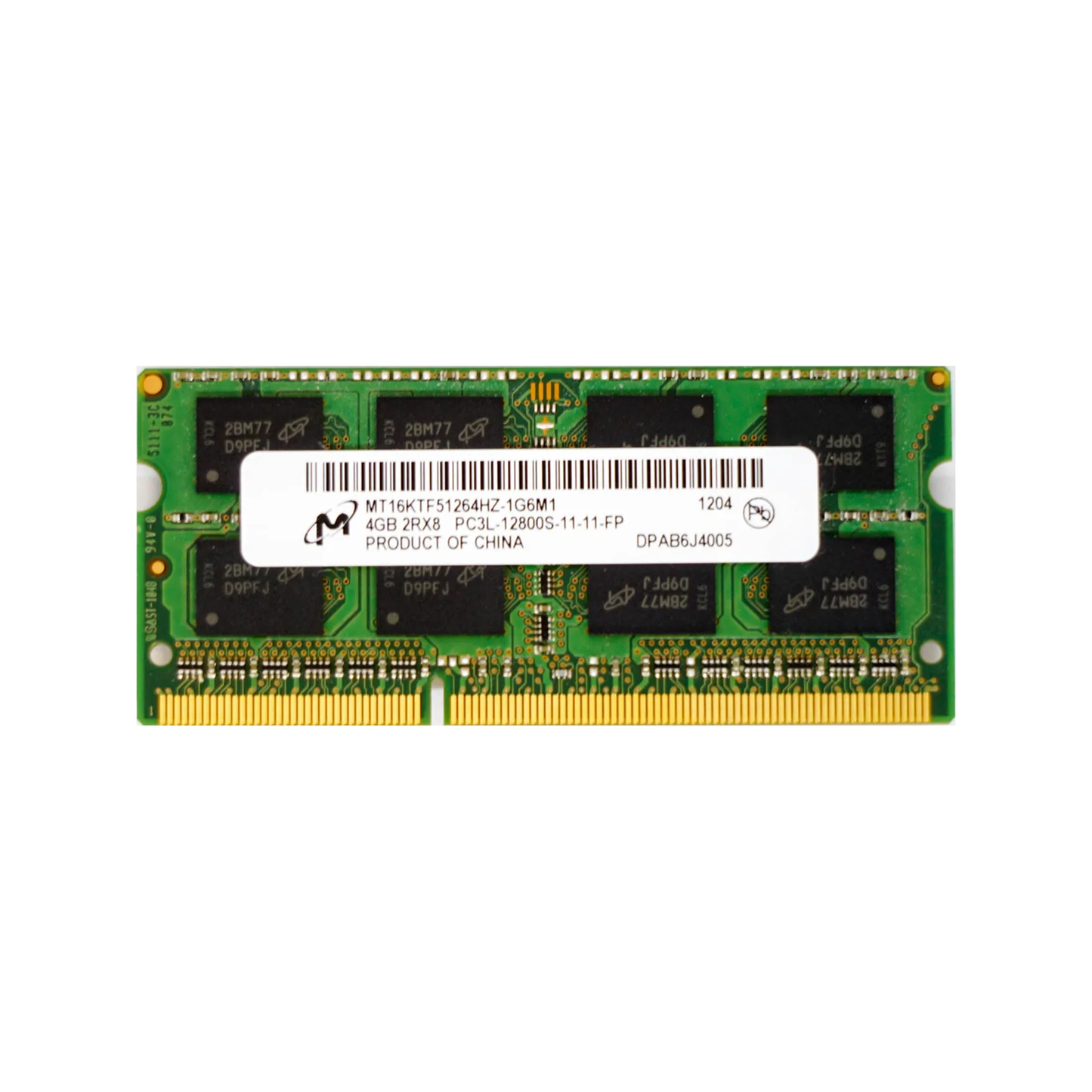 RAM 4GB DDR3L 1600 MHz CL11 Laptop Memory (Used)