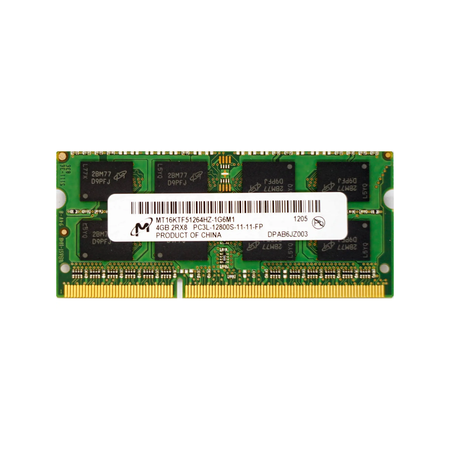 RAM 4GB DDR3L 1600 MHz CL11 Laptop Memory (Used)